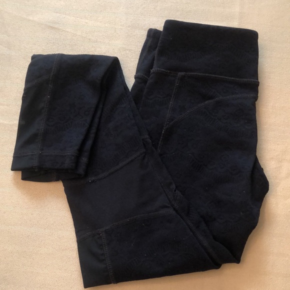 Vimmia Black texturized leggings; sheer on the sides; some pills along the seams - Picture 3 of 3